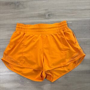 Lululemon Hotty Hot High-Rise Lined Short 2.5" Orange Women Size 4
